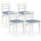 Costway Dining Chairs Set of 2/4 with Rubber Wood Frame Padded Seat & Open Ladder Low Back